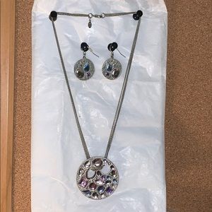 SS necklace & earrings set